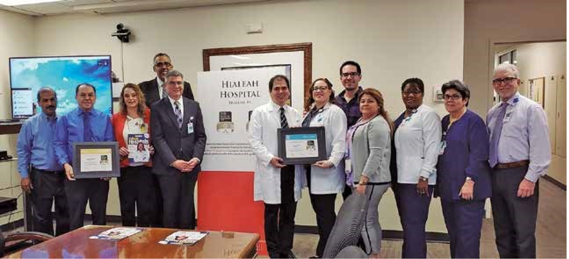 Hialeah Hospital receives The 2018 Get With The Guidelines Stroke and Heart Failure Gold Plus Award.