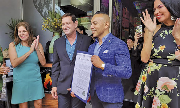 Ribbon cutting ceremony at Pollos & Jarras in Miami Beach