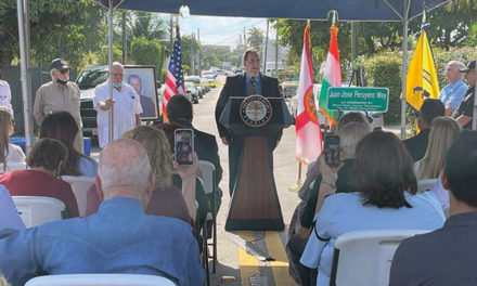 The City of Miami held a street naming ceremony in honor of the Brigada 2506 Juan José Peruyero Rodriguez