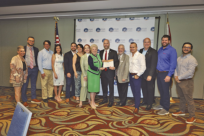 The Miami Lakes Chamber of Commerce hosted its monthly member luchon with a distinguished guest speaker, The Honorable Mayor Manny Cid of the Town of Miami Lakes