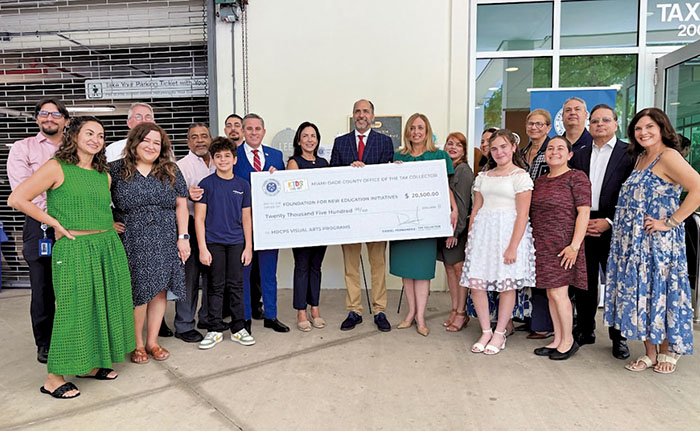 Miami-Dade County Tax Collector presents $20,500 to support Elementary School Visual Arts programs and unveils winners of kids tag art contest