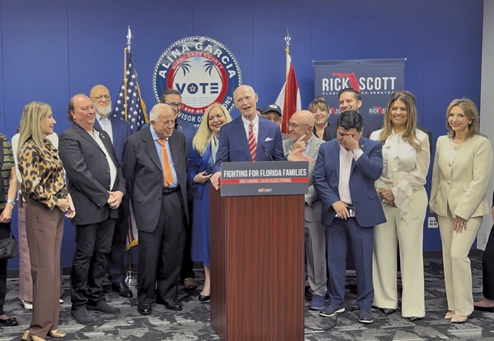 Alina Garcia, Miami-Dade Supervisor of Elections, Hosts Press Conference with Senator Rick Scott (FL) on Fair and Secure Elections